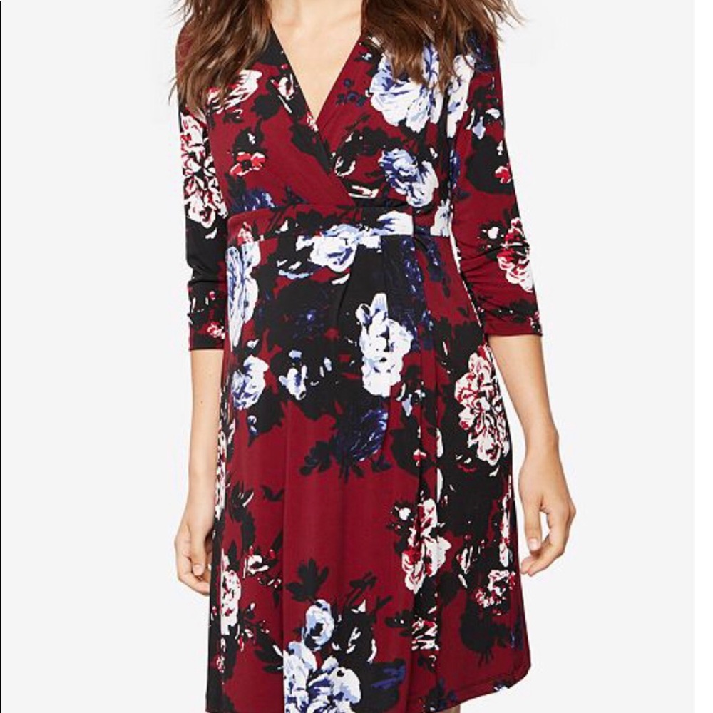 Pea in the Pod floral wrap dress